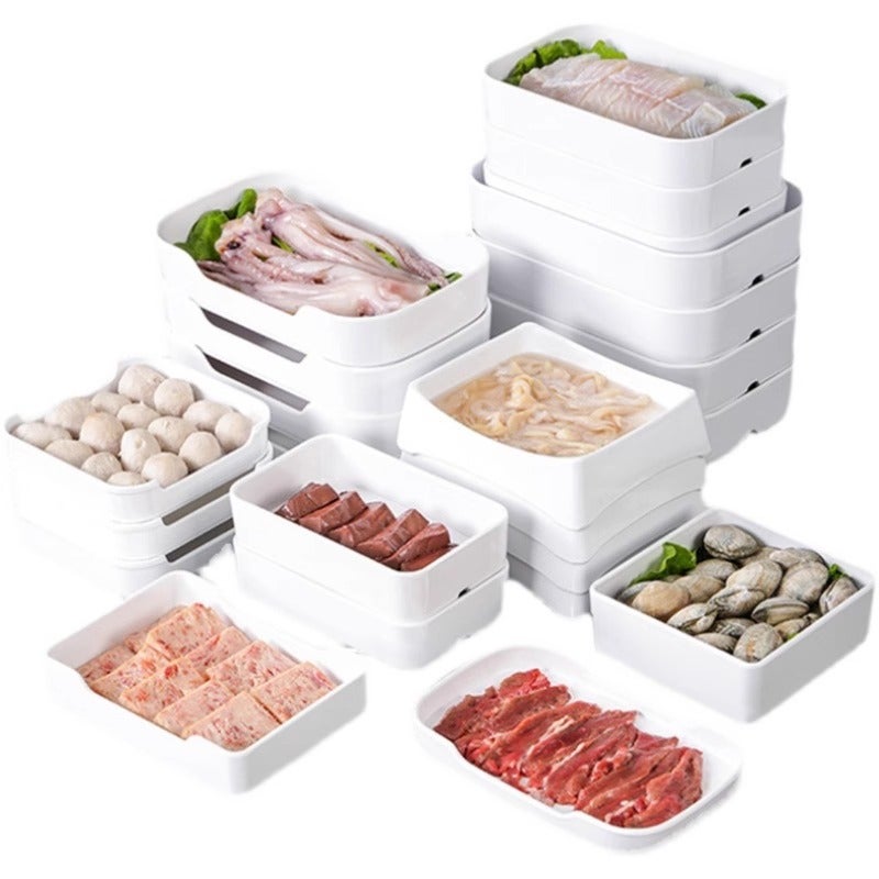 Self-Service Restaurant Melamine Tableware Barbecue Plates Commercial Side Dishes Lettuce Bucket Haidilao Beef Plate - Image 5